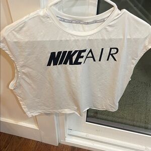 Nike Air Women's White and Black Crop Top